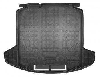 2 799 р. Коврик в багажник Norplast  Skoda Rapid  NH3 (2012-2020) (Черный с фартуком)  с доставкой в г. Калуга. Увеличить фотографию 1