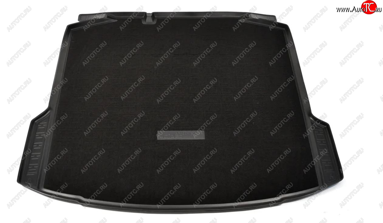 2 699 р. Комбинированый коврик багажника Unidec (без ушей)  Skoda Rapid  NH3 (2012-2020) (Черный)  с доставкой в г. Калуга