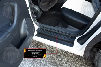 Накладки порожков салона RA Volkswagen Polo Mk6 лифтбек (2020-2022)  (Задние)