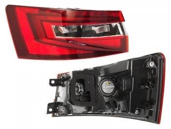 Левый фонарь (внешний) SAT Skoda Superb B8 (3V) лифтбэк дорестайлинг (2015-2019)