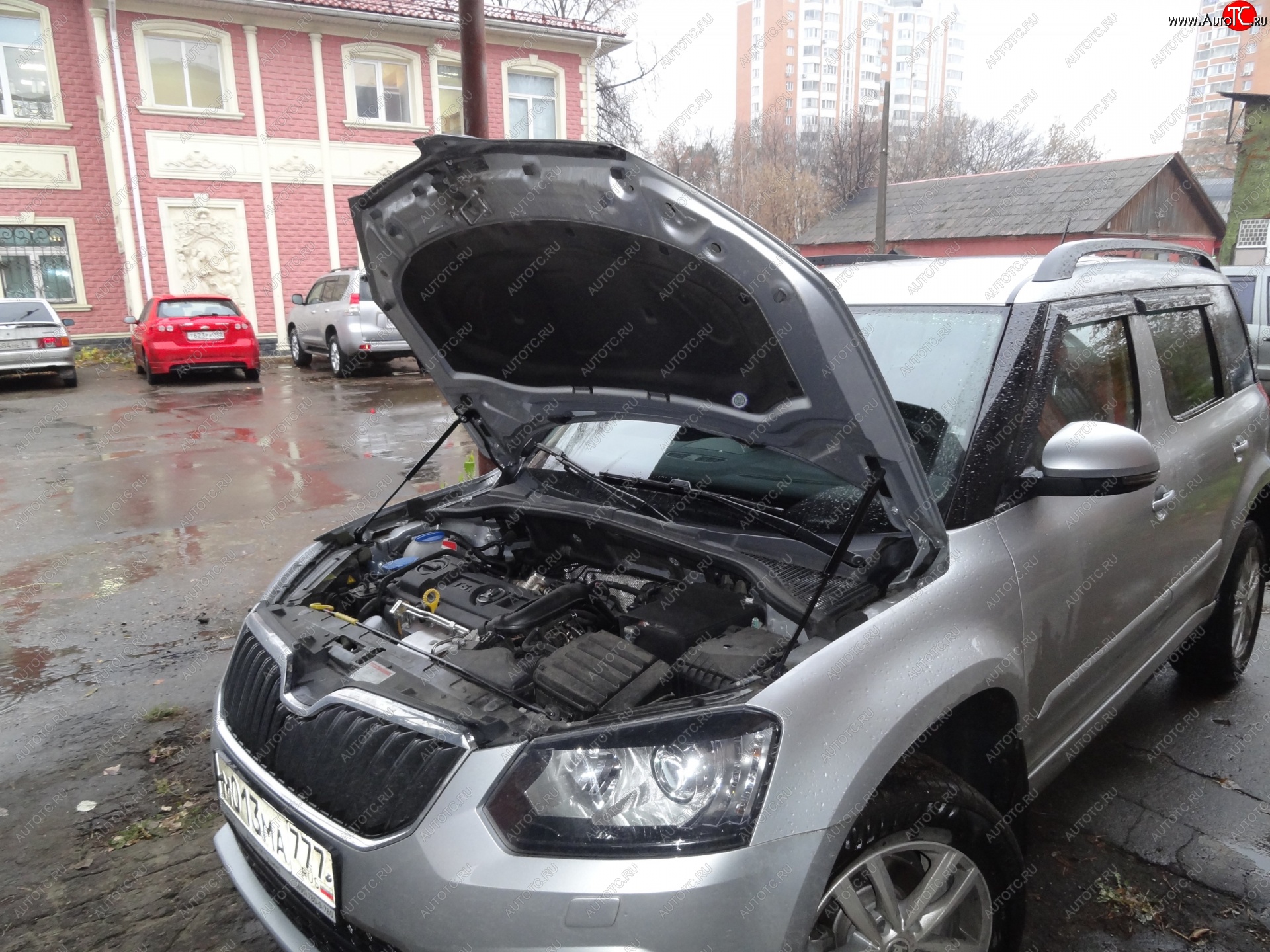 2 199 р. Упоры капота Russtal  Skoda Yeti (2013-2018) (2 штуки)  с доставкой в г. Калуга