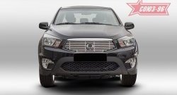 8 684 р. Декоративный элемент решетки радиатора Souz-96 (d10)  SSANGYONG Actyon Sport (2012-2024)  с доставкой в г. Калуга. Увеличить фотографию 1