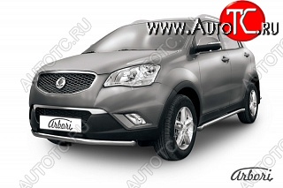 11 609 р. Защита переднего бампера Arbori SSANGYONG Actyon дорестайлинг (2010-2013)  с доставкой в г. Калуга