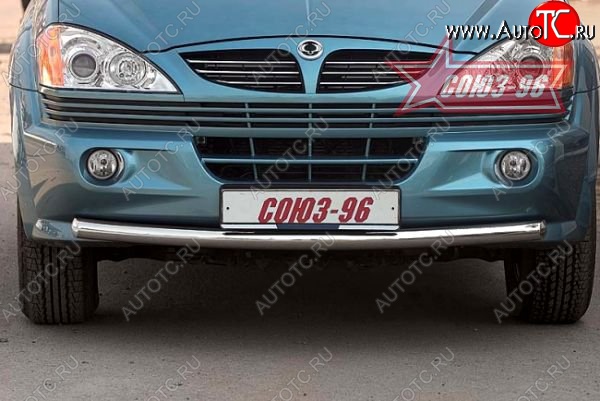 9 989 р. Защита переднего бампера одинарная Souz-96 (d60) SSANGYONG Kyron дорестайлинг (2005-2007)  с доставкой в г. Калуга