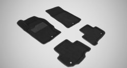 4 999 р. Износостойкие коврики в салон SeiNtex Premium 3D 4 шт. (ворсовые, черные)  SSANGYONG Rexton  Y290 (2012-2017)  с доставкой в г. Калуга. Увеличить фотографию 1