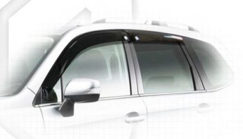 1 989 р. Дефлектора окон CA-Plastiс  Subaru Forester  SJ (2012-2019) (Classic полупрозрачный, Без хром.молдинга)  с доставкой в г. Калуга. Увеличить фотографию 1