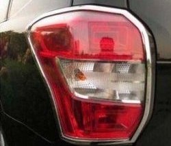 5 949 р. Накладки на фонари СТ Subaru Forester SJ рестайлинг (2016-2019) (Неокрашенные)  с доставкой в г. Калуга. Увеличить фотографию 1
