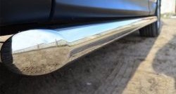 13 849 р. Защита порогов из круглой трубы диаметром 63 мм Russtal  Subaru Forester  SJ (2012-2016) (Защита порогов с со скосами на торцах (вариант 1))  с доставкой в г. Калуга. Увеличить фотографию 3