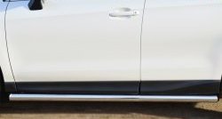 13 849 р. Защита порогов из круглой трубы диаметром 63 мм Russtal  Subaru Forester  SJ (2012-2016) (Защита порогов с со скосами на торцах (вариант 1))  с доставкой в г. Калуга. Увеличить фотографию 8