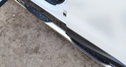 18 799 р. Защита порогов с пластиковыми вставками для ног из круглой трубы диаметром 76 мм Russtal  Subaru Forester  SJ (2012-2016) (Защита порогов с со скосами на торцах (вариант 1))  с доставкой в г. Калуга. Увеличить фотографию 1