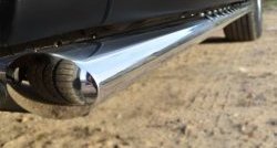 19 799 р. Защита порогов с круглыми вставками для ног из овальной трубы диаметром 75x42 мм Russtal  Subaru Forester  SJ (2012-2016)  с доставкой в г. Калуга. Увеличить фотографию 4