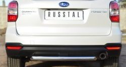 14 949 р. Одинарная защита заднего бампера из трубы диаметром 63 мм Russtal  Subaru Forester  SJ (2012-2016)  с доставкой в г. Калуга. Увеличить фотографию 1