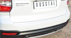 14 999 р. Защита заднего бампера (Ø75x42 мм, нержавейка) Russtal  Subaru Forester  SJ (2012-2016)  с доставкой в г. Калуга. Увеличить фотографию 2