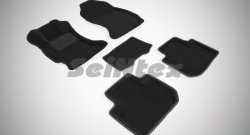 Износостойкие коврики в салон SeiNtex Premium 3D 4 шт. (ворсовые, черные) Subaru Forester SJ рестайлинг (2016-2019)