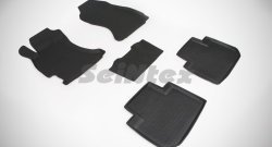 Износостойкие коврики в салон с высоким бортом SeiNtex Premium 4 шт. (резина) Subaru Forester SJ дорестайлинг (2012-2016)