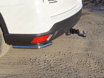 11 649 р. Защита заднего бампера (уголки) ТСС 42,4 мм  Subaru Forester  SK/S14 (2018-2021) (длинные)  с доставкой в г. Калуга. Увеличить фотографию 1