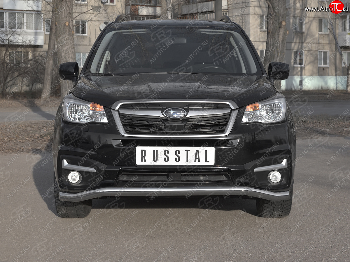 13 999 р. Защита переднего бампера Russtal d63 волна  Subaru Forester  SJ (2016-2019)  с доставкой в г. Калуга