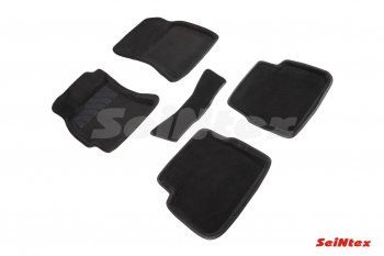 4 999 р. Комплект 3D ковриков в салон (ворсовые / чёрные) (АКПП) Seintex  Subaru Forester  SH (2008-2013)  с доставкой в г. Калуга. Увеличить фотографию 1