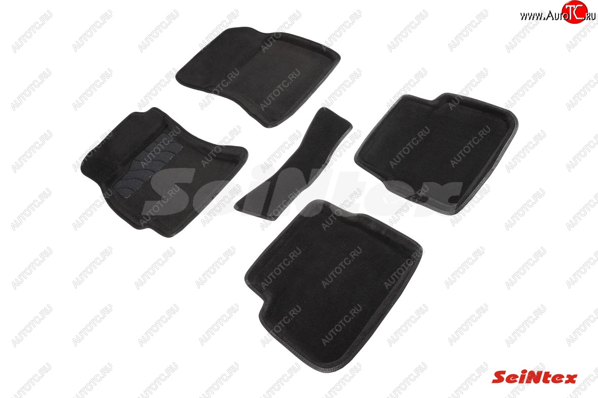 4 999 р. Комплект 3D ковриков в салон (ворсовые / чёрные) (АКПП) Seintex  Subaru Forester  SH (2008-2013)  с доставкой в г. Калуга
