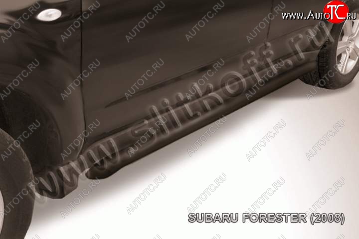 7 749 р. Защита порогов Slitkoff  Subaru Forester  SH (2008-2013) (Цвет: серебристый)  с доставкой в г. Калуга