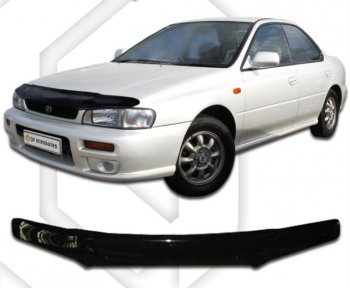 2 079 р. Дефлектор капота (GC1-GC8) CA-Plastic  Subaru Impreza  GC (1992-2000) (Classic черный, Без надписи)  с доставкой в г. Калуга. Увеличить фотографию 1