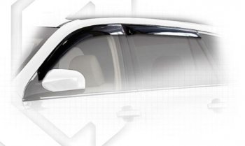 2 169 р. Дефлектора окон CA-Plastic Subaru Outback BR/B14 дорестайлинг универсал (2009-2013) (Classic полупрозрачный, Без хром.молдинга)  с доставкой в г. Калуга. Увеличить фотографию 1