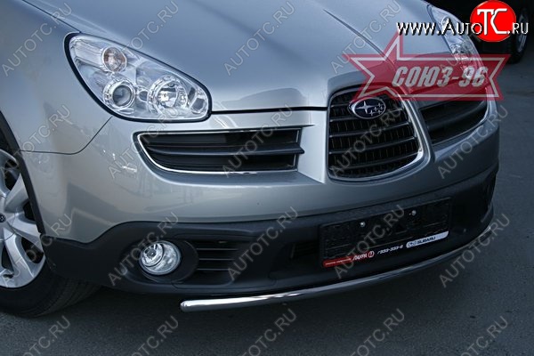 10 079 р. Защита переднего бампера одинарная Souz-96 (d42).  Subaru Tribeca (2005-2007)  с доставкой в г. Калуга