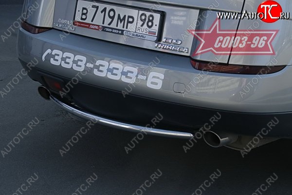9 917 р. Защита заднего бампера Souz-96 (d42) Subaru Tribeca (2008-2014)  с доставкой в г. Калуга
