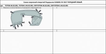 399 р. Правый подкрылок передний TOTEM Subaru XV GT/G24 дорестайлинг (2017-2021)  с доставкой в г. Калуга. Увеличить фотографию 1