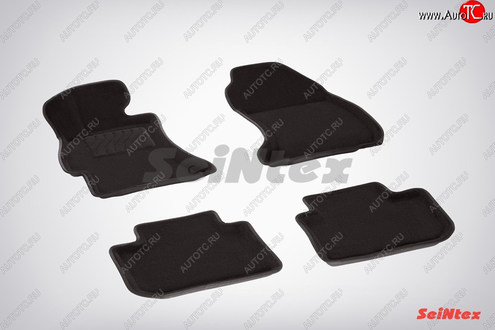 4 999 р. Износостойкие коврики в салон 3D SUBARU XV черные (компл) Subaru XV GP/G33 дорестайлинг (2012-2016)  с доставкой в г. Калуга
