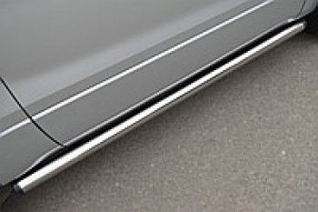 Защита порогов из круглой трубы диаметром 63 мм 3дв. Russtal v2 Suzuki Grand Vitara JT 3 двери 2-ой рестайлинг (2012-2016)