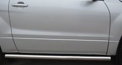 14 849 р. Защита порогов из круглой трубы диаметром 63 мм (3 дв.) Russtal Suzuki Grand Vitara JT 3 двери 2-ой рестайлинг (2012-2016) (Защита порогов с со скосами на торцах (вариант 1))  с доставкой в г. Калуга. Увеличить фотографию 10