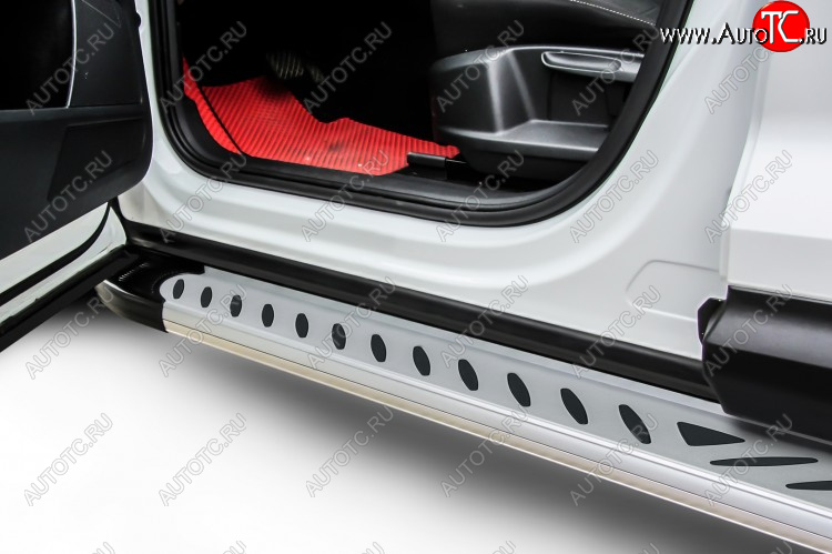 19 749 р. Пороги алюминиевые Slitkoff  Suzuki Grand Vitara  JT 5 дверей (2012-2016) (Elite Silver)  с доставкой в г. Калуга