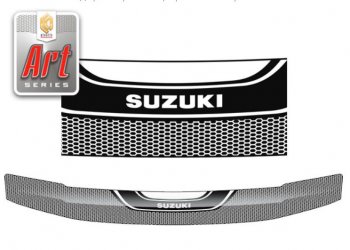 2 349 р. Дефлектор капота CA-Plastiс  Suzuki Escudo ( 5,  3) (2006-2012) (Серия Art серебро)  с доставкой в г. Калуга. Увеличить фотографию 1