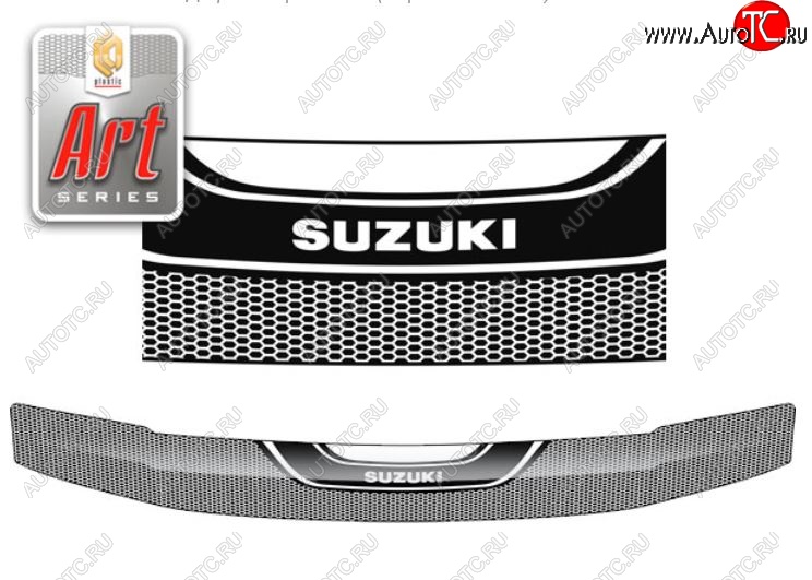 2 349 р. Дефлектор капота CA-Plastiс  Suzuki Escudo ( 5,  3) (2006-2012) (Серия Art серебро)  с доставкой в г. Калуга