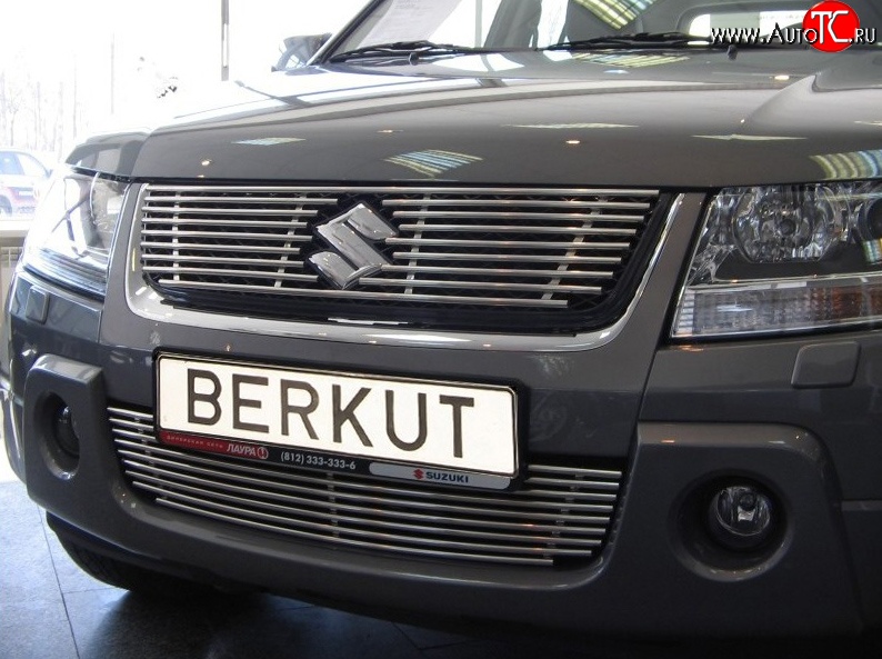 4 389 р. Декоративная вставка решетки радиатора (V2.0) Berkut Suzuki Grand Vitara JT 5 дверей дорестайлинг (2005-2008)  с доставкой в г. Калуга