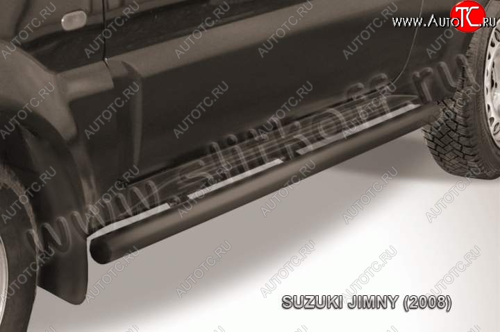 7 749 р. Защита порогов Slitkoff  Suzuki Jimny  JB23/JB43 (2002-2012) (Цвет: серебристый)  с доставкой в г. Калуга