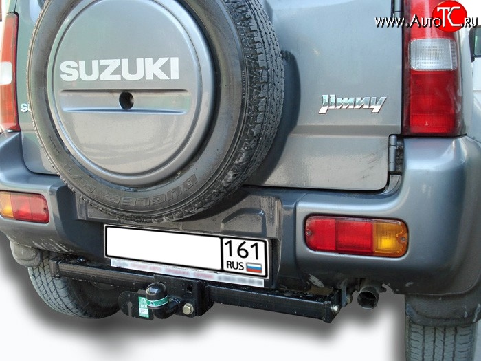 7 849 р. Фаркоп Лидер Плюс (до 1200 кг) Suzuki Jimny JB23/JB43 дорестайлинг (1998-2001) (Без электропакета)  с доставкой в г. Калуга