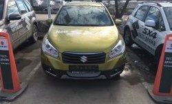 2 199 р. Сетка на бампер Russtal (хром) Suzuki SX4 JYB, JYA хэтчбэк дорестайлинг (2013-2016)  с доставкой в г. Калуга. Увеличить фотографию 3