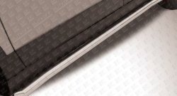 11 649 р. Защита порогов из круглой трубы диаметром 57 мм с загнутыми краями Slitkoff  Suzuki SX4  JYB, JYA (2013-2016) (Цвет: нержавеющая полированная сталь)  с доставкой в г. Калуга. Увеличить фотографию 1