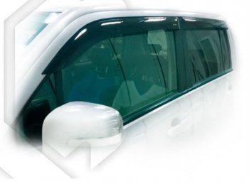 1 989 р. Дефлектора окон CA-Plastic Suzuki Wagon R MH23S (2008-2012) (Classic полупрозрачный, Без хром.молдинга)  с доставкой в г. Калуга. Увеличить фотографию 1