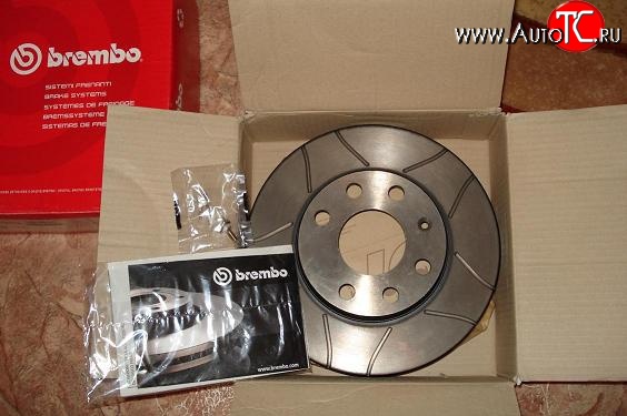 4 999 р. Передний тормозной диск Brembo Max 14 с вентиляцией и проточками Лада 2115 (1997-2012)  с доставкой в г. Калуга
