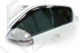 2 079 р. Дефлектора окон CA-Plastic Toyota Hilux AN120 дорестайлинг (2016-2020) (Classic полупрозрачный, Без хром.молдинга)  с доставкой в г. Калуга. Увеличить фотографию 1