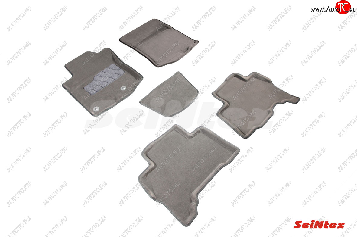 5 249 р. Текстильные 3D коврики в салон SEINTEX  Toyota Land Cruiser Prado  J150 (2013-2020) (серые)  с доставкой в г. Калуга