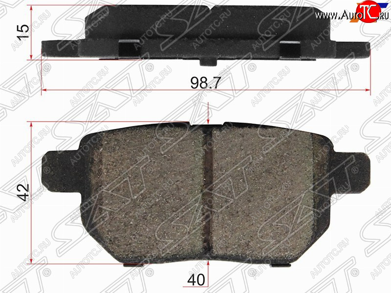 789 р. Колодки тормозные задние SAT JAC S3 1 дорестайлинг (2014-2016)  с доставкой в г. Калуга