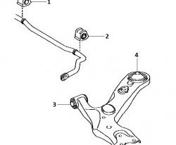 699 р. Полиуретановая втулка стабилизатора передней подвески (правая) Точка Опоры (23,4 мм)  Toyota Avensis ( T270 седан,  T270 универсал) - RAV4  XA40  с доставкой в г. Калуга. Увеличить фотографию 2