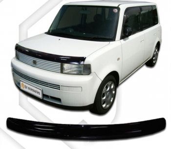 1 989 р. Дефлектор капота CA-Plastic  Toyota bB  1 (2000-2005) (Classic черный, Без надписи)  с доставкой в г. Калуга. Увеличить фотографию 1