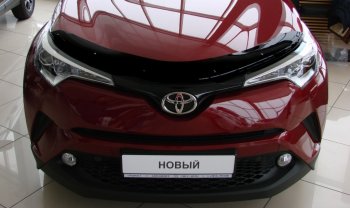 2 879 р. Дефлектор капота SIM Toyota C-HR NGX10, ZGX10 рестайлинг (2019-2024)  с доставкой в г. Калуга. Увеличить фотографию 1