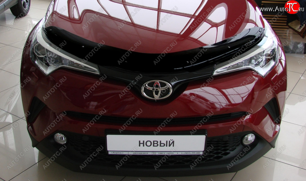 2 879 р. Дефлектор капота SIM Toyota C-HR NGX10, ZGX10 рестайлинг (2019-2024)  с доставкой в г. Калуга