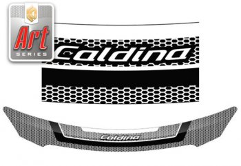 2 399 р. Дефлектор капота CA-Plastiс  Toyota Caldina  T240 (2002-2004) (Серия Art графит)  с доставкой в г. Калуга. Увеличить фотографию 1